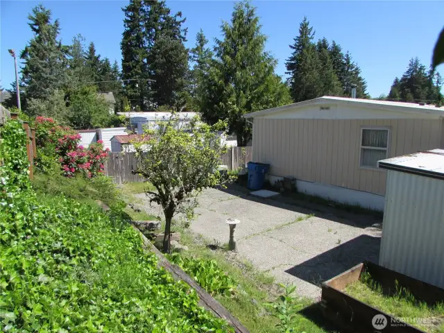HUGE PATIO WITH BACK DOOR ACCESS TO LEFT.