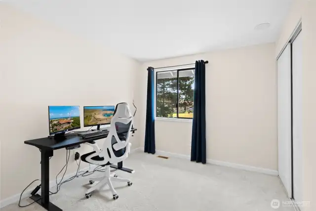 bedroom used as an office space