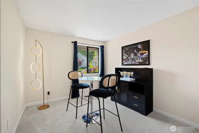 bedroom used as a hangout area