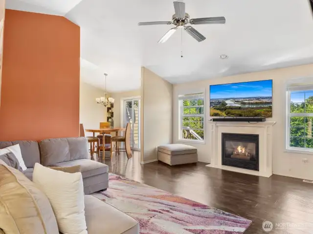 Large living room greets you upon entry.