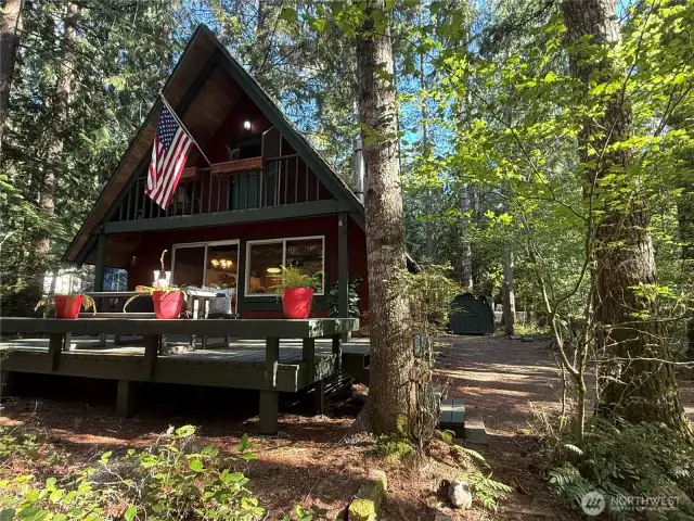 Come see this lovely cabin in the woods at gorgeous Lake Cushman!