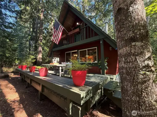 This adorable cabin is only 100 yards from the lake!
