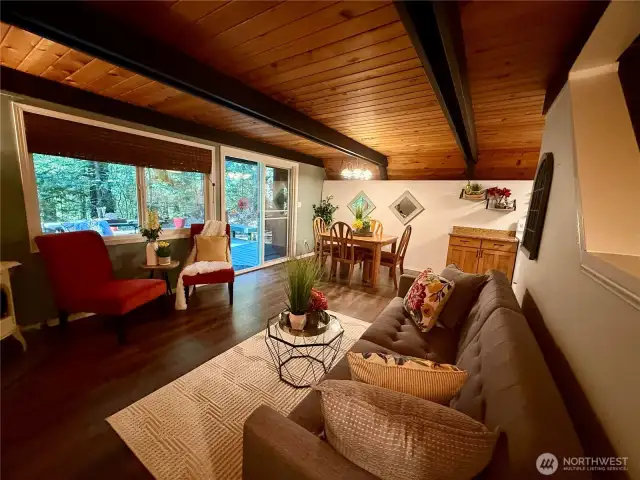 Upgraded flooring throughout this beautiful home.