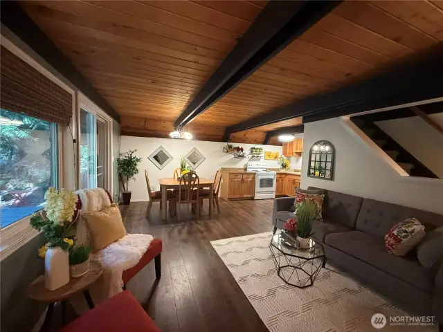 Spacious open layout.