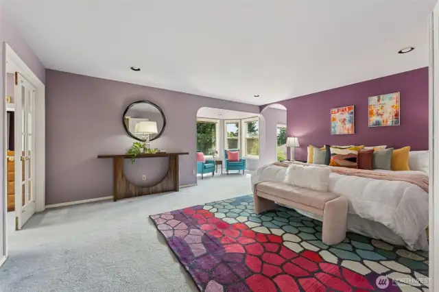 Primare suite with sitting area and completely separate room to relax