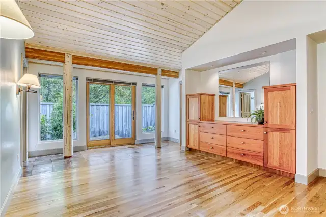 primary bedroom with private courtyard