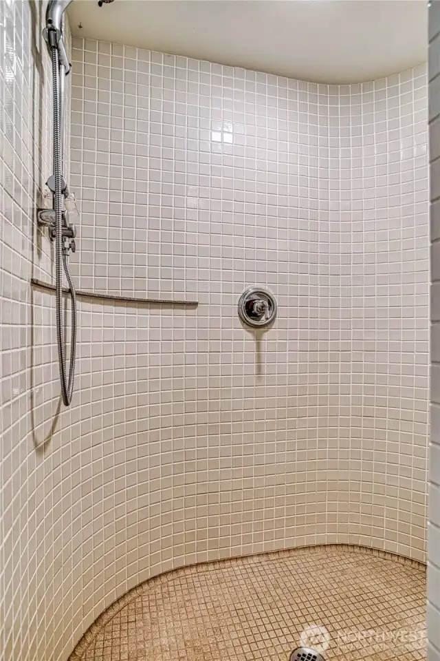 custom shower in primary bathroom