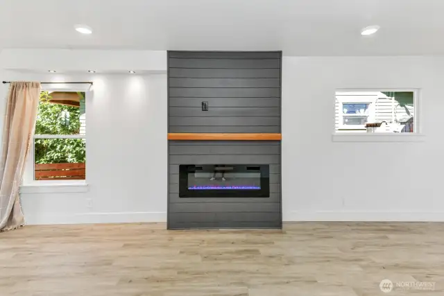 Beautiful electric insert in the living room
