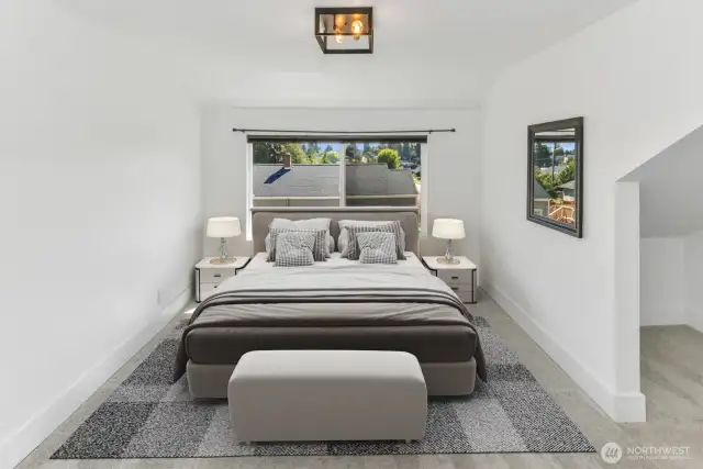Virtually staged. Primary bedroom