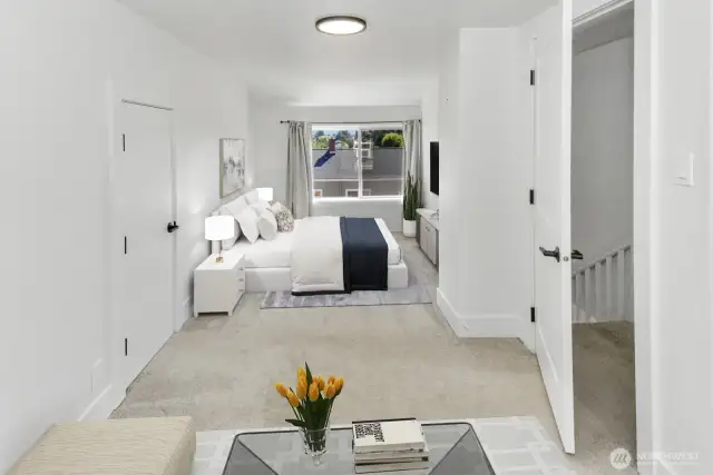 Virtually staged. Bedroom 2