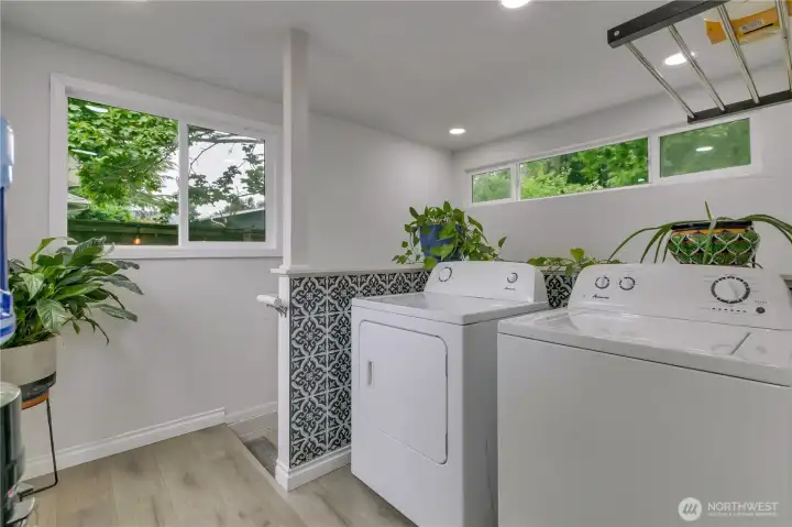 Laundry room with access to the basement