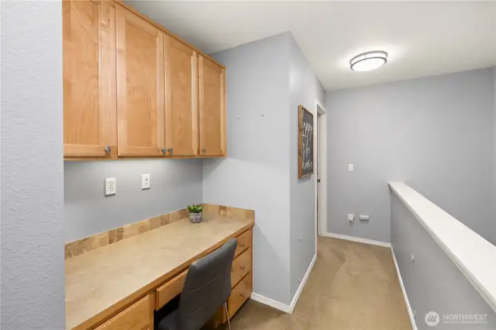 Built-in office nook.