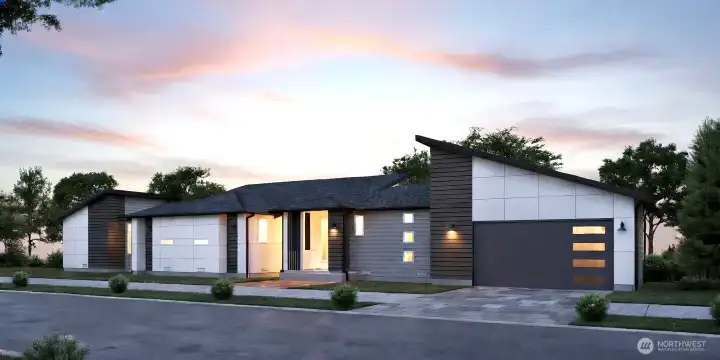 This is a digital render of the home and is AI upscaled.