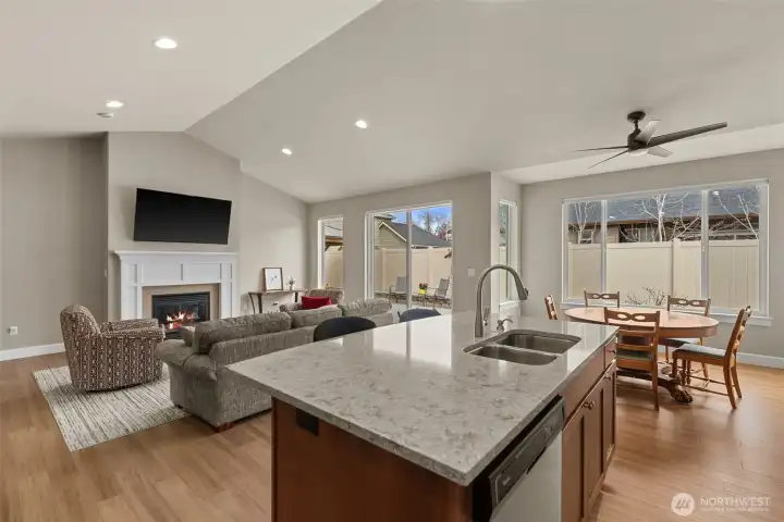 Large windows creates a lot of natural light.