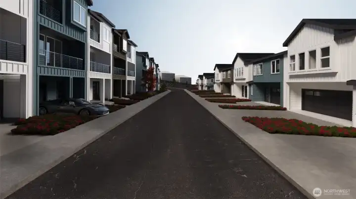 Exterior renderings of Lowell Heights.