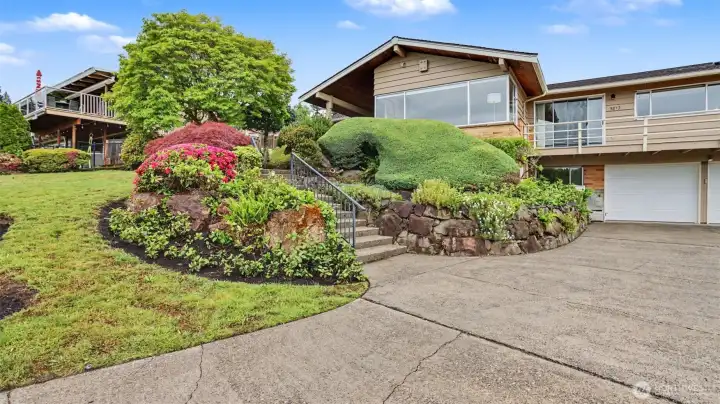 Beautifully landscaped front yard for amazing curb appeal.