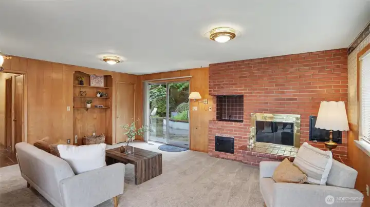Access to the backyard from additional living space.