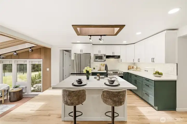 updated kitchen & sunroom