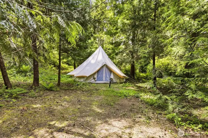 enough room to camp out in a yurt