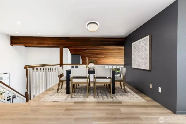 Formal dining space, not just a boxed in room