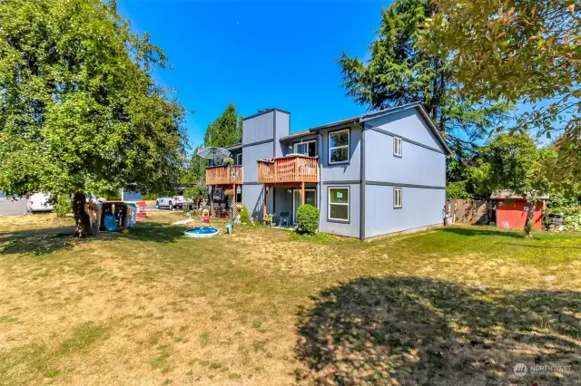 Backyard. View from Southeast corner of property.