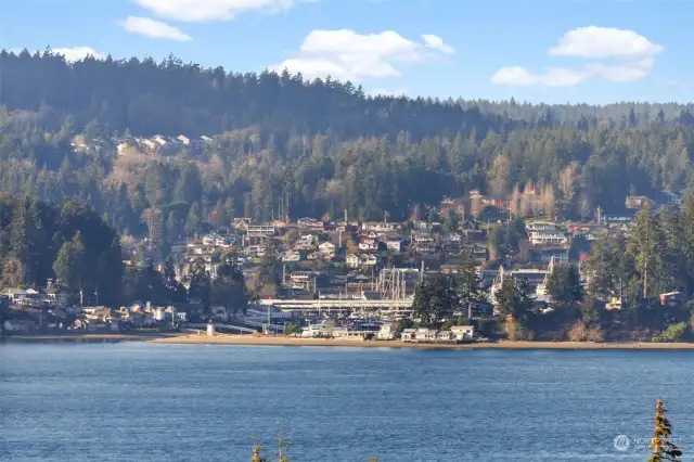 Take in the serene view across the Puget Sound, where you can see your friendly neighbors in Gig Harbor.