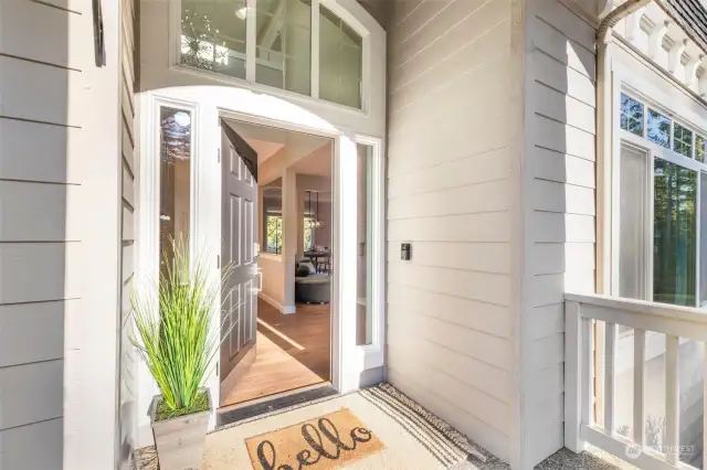 Inviting Front covered porch