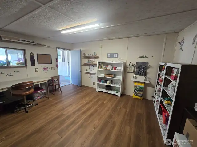 Workshop at the back of the carport, approximately 15'x16'