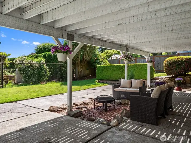 Enjoy the best of outdoor living in this inviting covered patio area