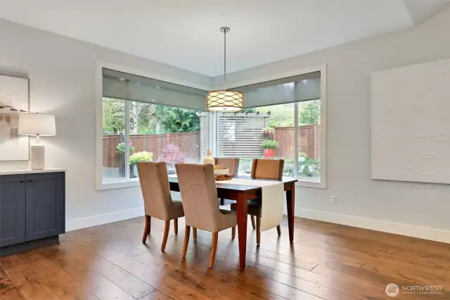 More custom... even includes remote controlled power window shades in the dining room and kitchen!