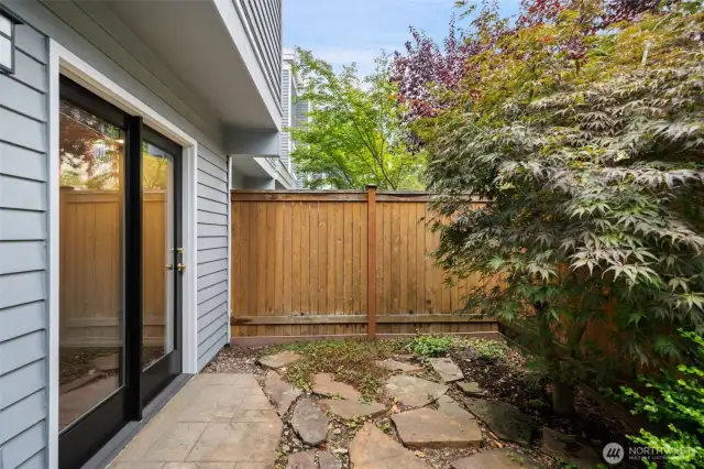 Fenced in Patio off first floor bedroom or office
