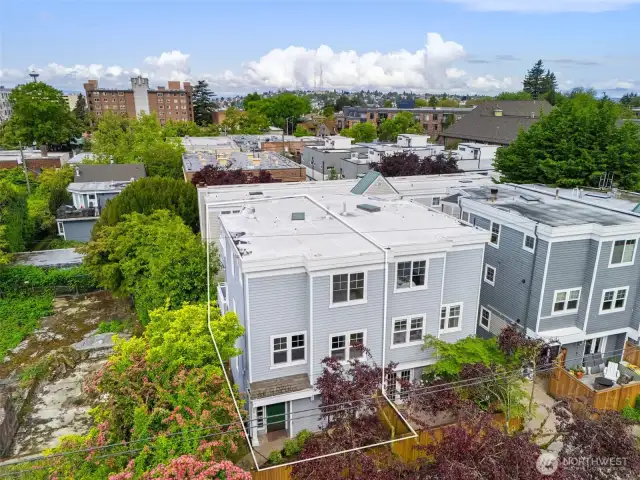 Aerial view of townhouse