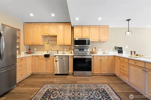 Spacious kitchen area
