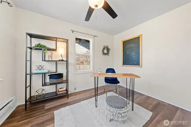 Office space off of front living room
