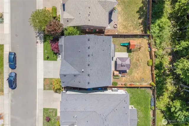 Home backs up to private green space with no neighbors behind