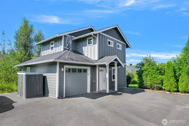 Storage shed conveys with home