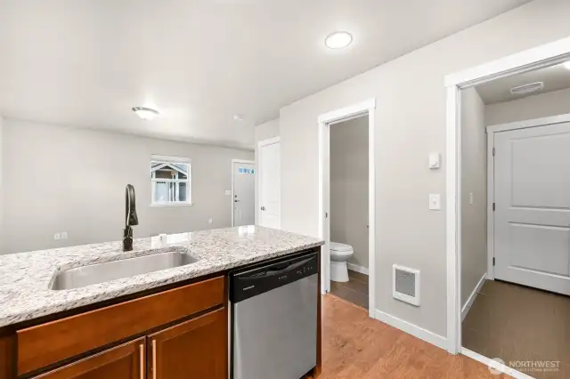Door on right to laundry room & garage