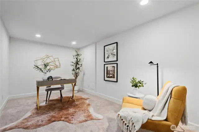 Office or guest room with bathroom
