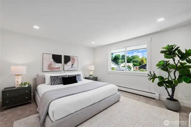 Primary bedroom with ensuite and walk-in closet