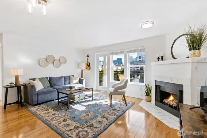 Beautifully lit living space.