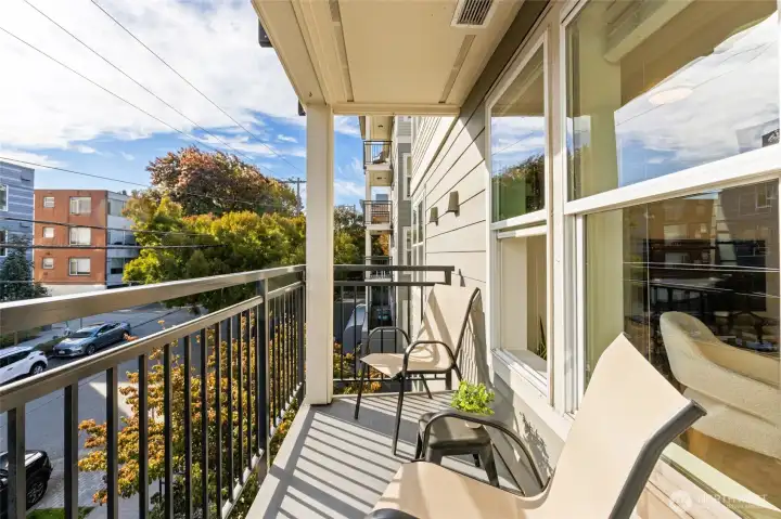 Exterior unit balcony.