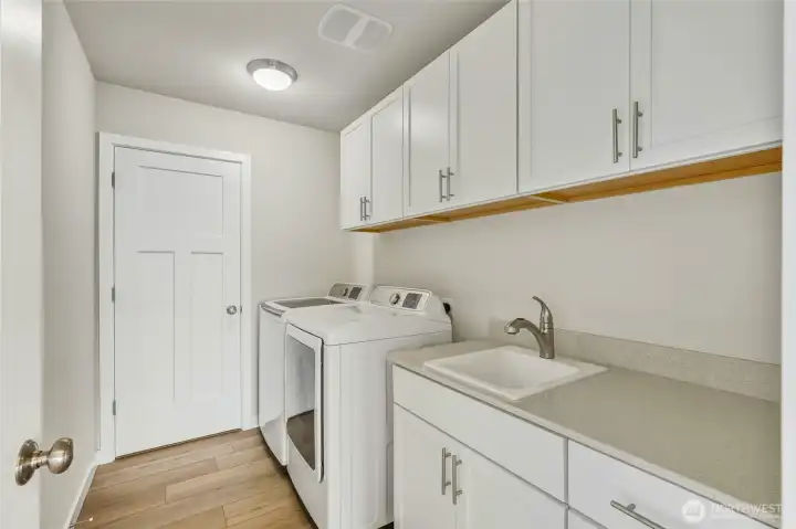 Upstairs Laundry with Sink