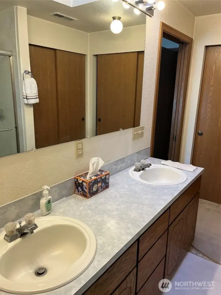 Primary Bath with Double Sinks