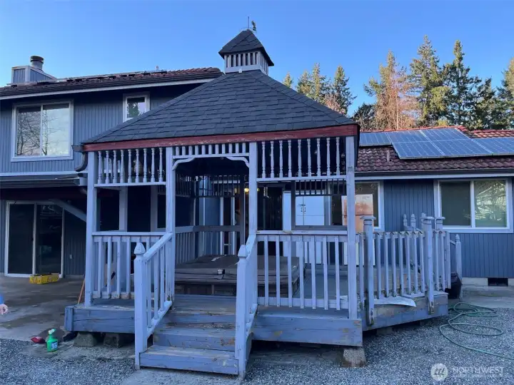 Gazebo with Hot Tub