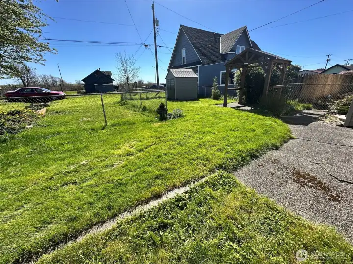 Nice fenced backyard