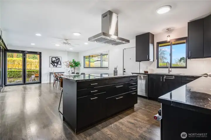 Spacious kitchen w formal dining.