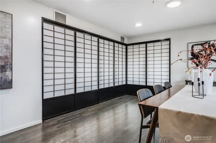 Beautiful Shoji slider doors.