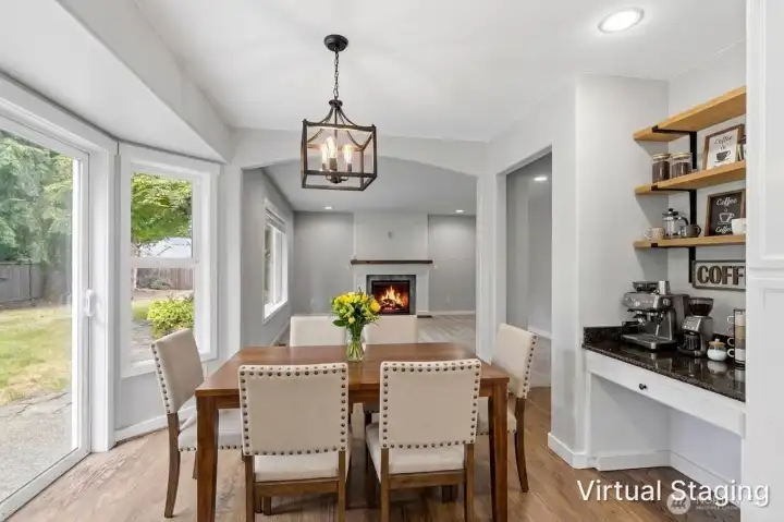 Eating Space in Kitchen- Your own coffee station? Virtually staged