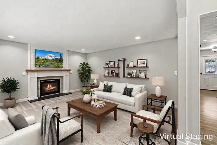 Virtually staged additional living area