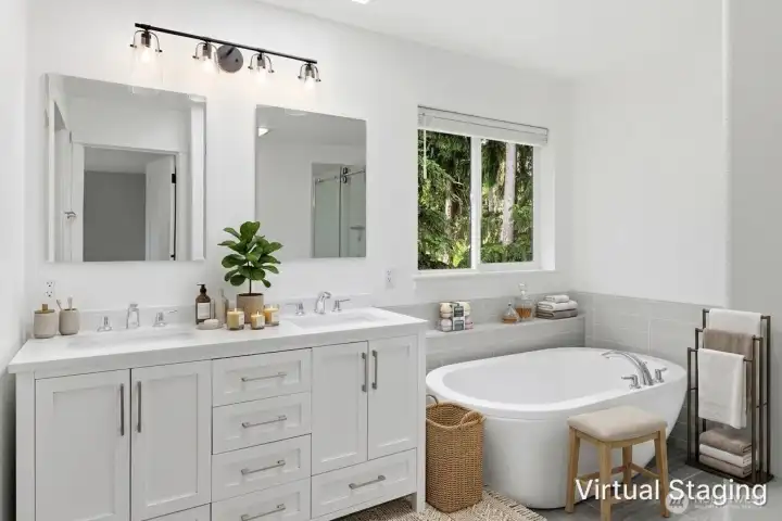 Primary Bathroom-Virtually Staged